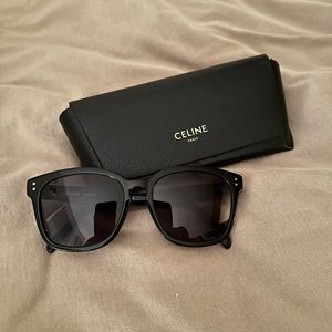 celine black wayfarer tinted sunglasses